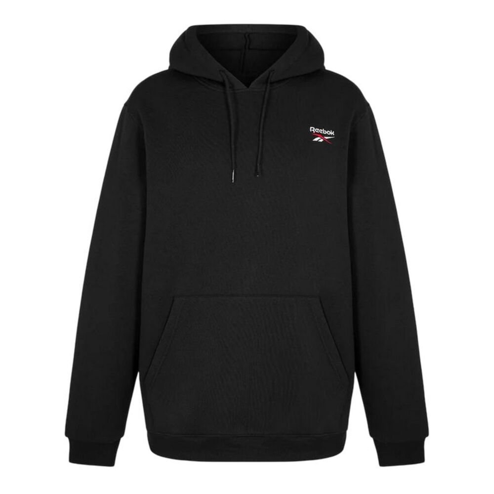 Reebok Mens Identity Relaxed Fit Hoodie / Black/White